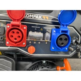Tomas de 230 V y 400 V para el generador de gas monofásico y trifásico de 8000 W Kompak K10000TET-DF